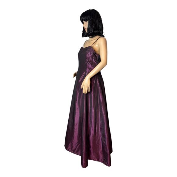 NWT Vintage Scott McClintock Bridesmaid Maxi dress glittering burgundy size 12 - Picture 8 of 17